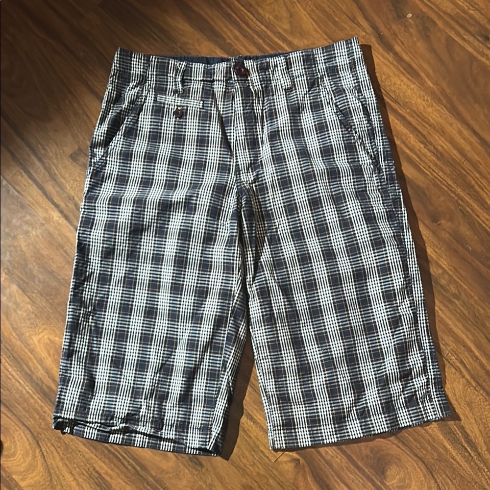Navy Plaid shorts